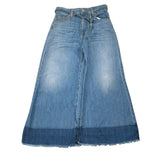 Please Jeans Tinta Unita Modello A Palazzo per Bambina PH06012G72 BLU PLEASE 