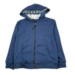 Jeckerson Felpa con Zip E Cappuccio Tinta Unita per Bambino JB4100 BLU JECKERSON 