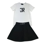John Richmond Completo 2 Pezzi T-Shirt-Gonna Bicolore per Bambina RGP26005CJ BIANCO/NERO JOHN RICHMOND 