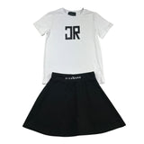 John Richmond Completo 2 Pezzi T-Shirt-Gonna Bicolore per Bambina RGP26005CJ BIANCO/NERO JOHN RICHMOND 