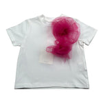 Vicolo T-Shirt Girocollo Tinta Unita con Applicazione per Bambina 3146M00265 BIANCO VICOLO 