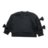 ELISABETTA FRANCHI felpa girocollo tinta unita con applicazioni fiocchi Nero per Neonata EGFE049N NERO ELISABETTA FRANCHI 