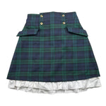 LA STUPENDERIA gonna tinta unita con fantasia a quadri Verde per Bambina TJGN72 VERDE LA STUPENDERIA 