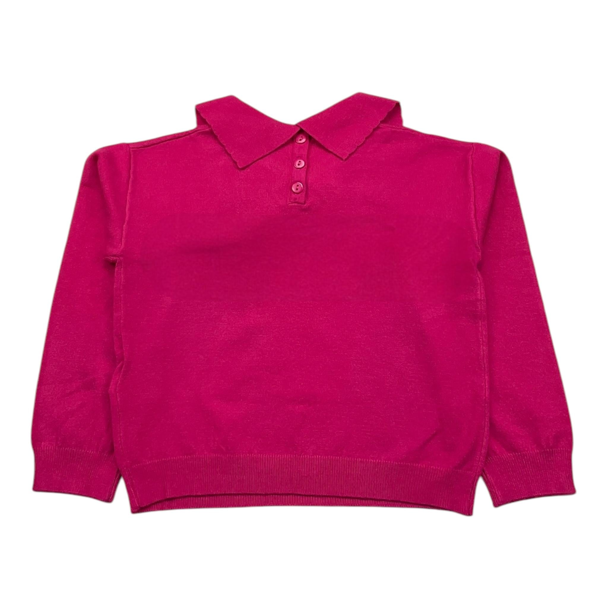 U+è BY MISS GRANT maglia tinta unita con colletto Fuxia per Bambina UE1047 FUXIA U+è BY MISS GRANT 