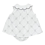 Elisabetta Franchi Completo 2 Pezzi Camicia-Coulotte Tubta Unita con Stampa per Neonata ENCD096X BIANCO ELISABETTA FRANCHI 