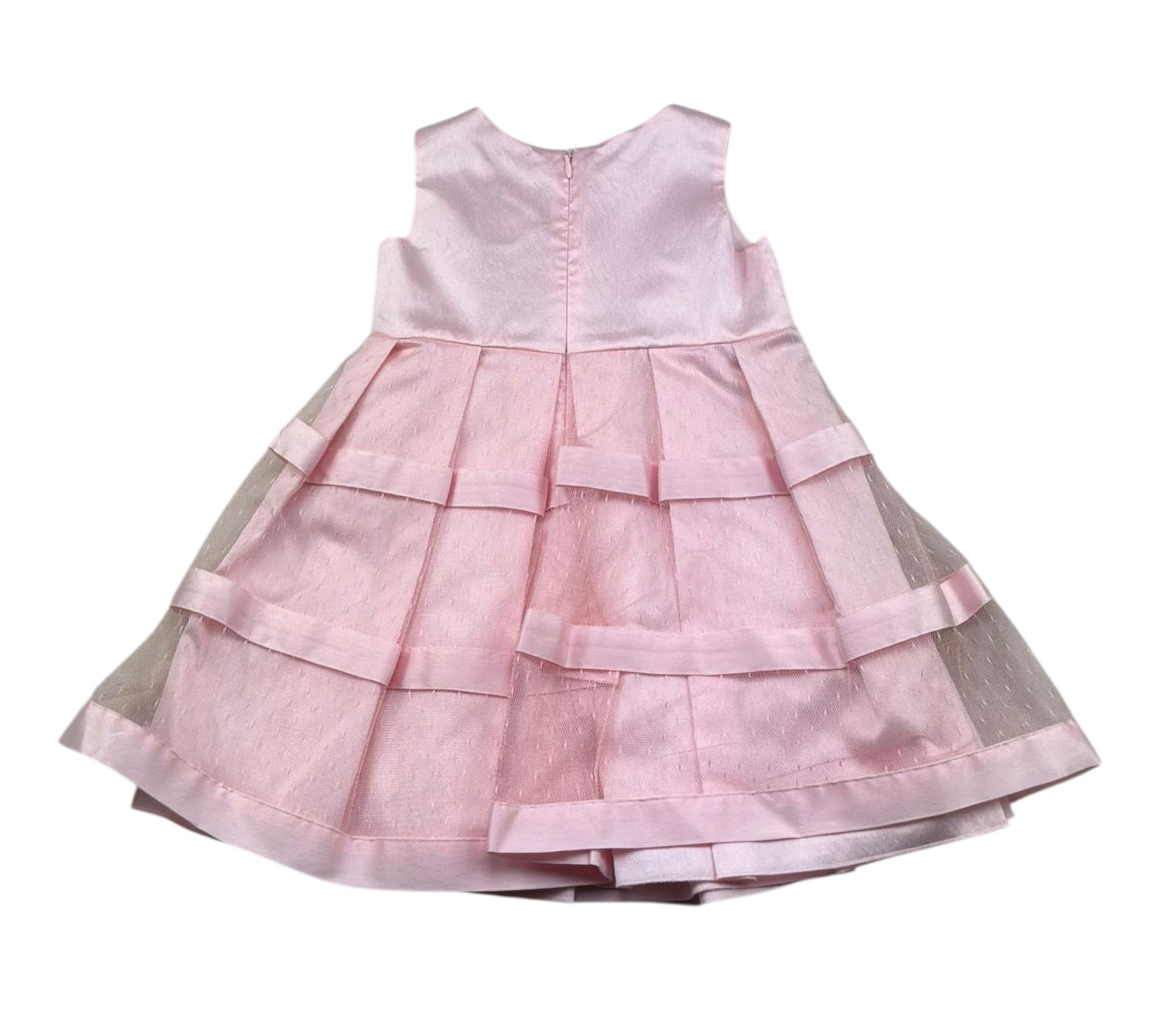 Le Bebe Abito Giromanica Tinta Unita per Neonata LBB ROSA LE BEBE 