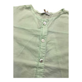 Zero Ampere Camicia Mezza Manica Fanasia A Righe Verde Acqua Per Neonato