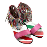 Emilio Pucci Sandali Multicolor Con Frange Multicolor Per Bambina