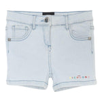 John Richmond Short In Denim Tinta Unita con Logo per Bambina RIP25031SHJXX AZZURRO JOHN RICHMOND 