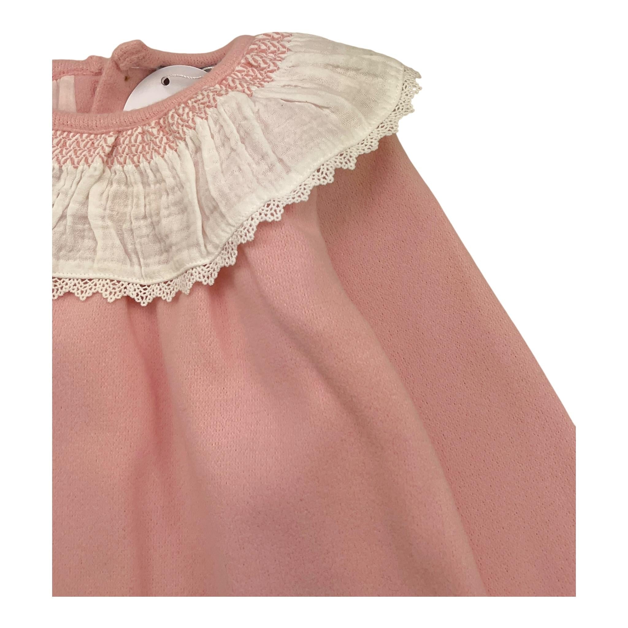 BABIDU abito tinta unita con colletto in contrasto Rosa per Bambina 92770J ROSA BABIDU 