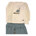 MAYORAL completo 4 pezzi 2felpa-2pantalone bicolore Bianco per Neonato 2623X BIANCO MAYORAL 