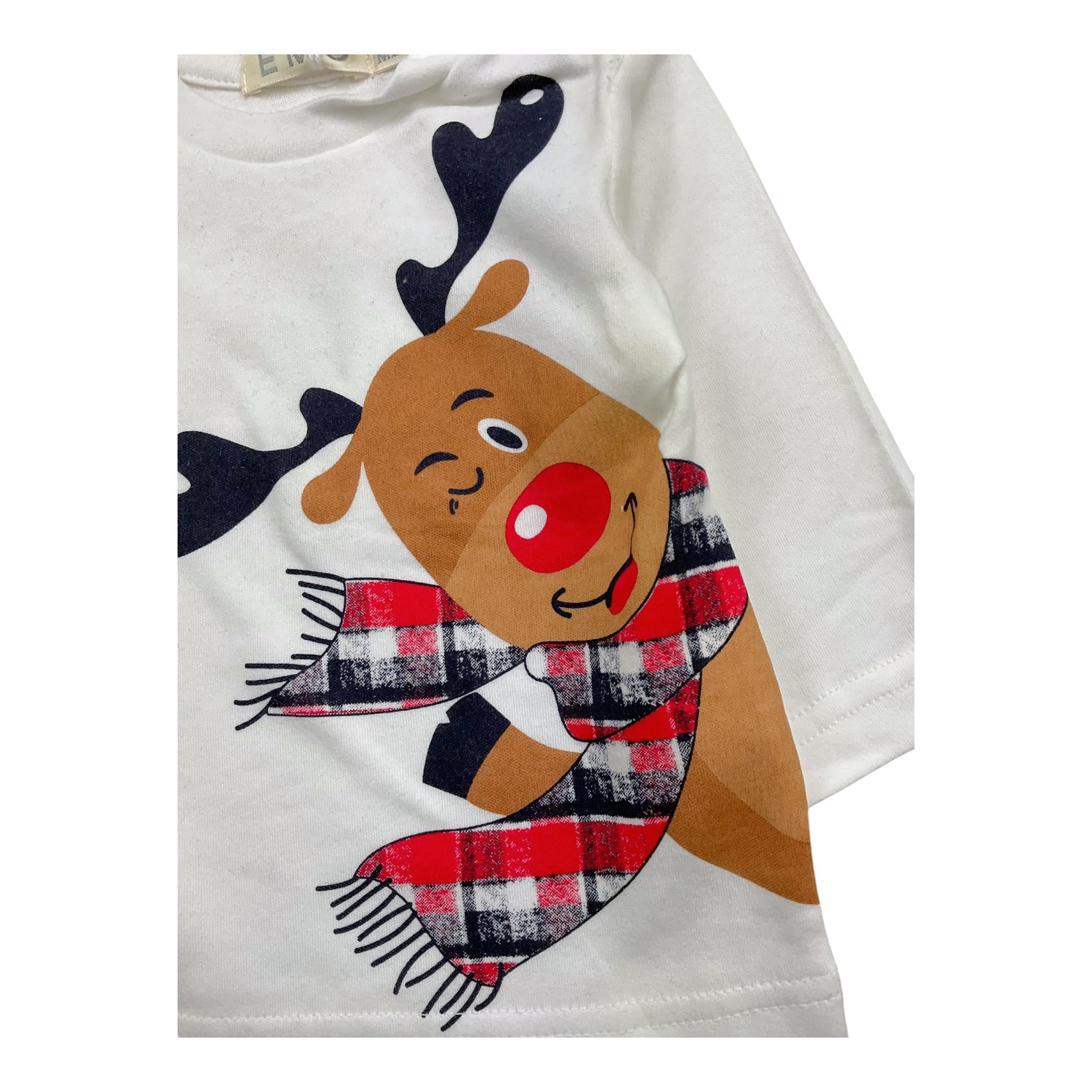 EMC shirt gircollo tinta unita con stampa Bianco per Neonato BX2287 BIANCO EMC 