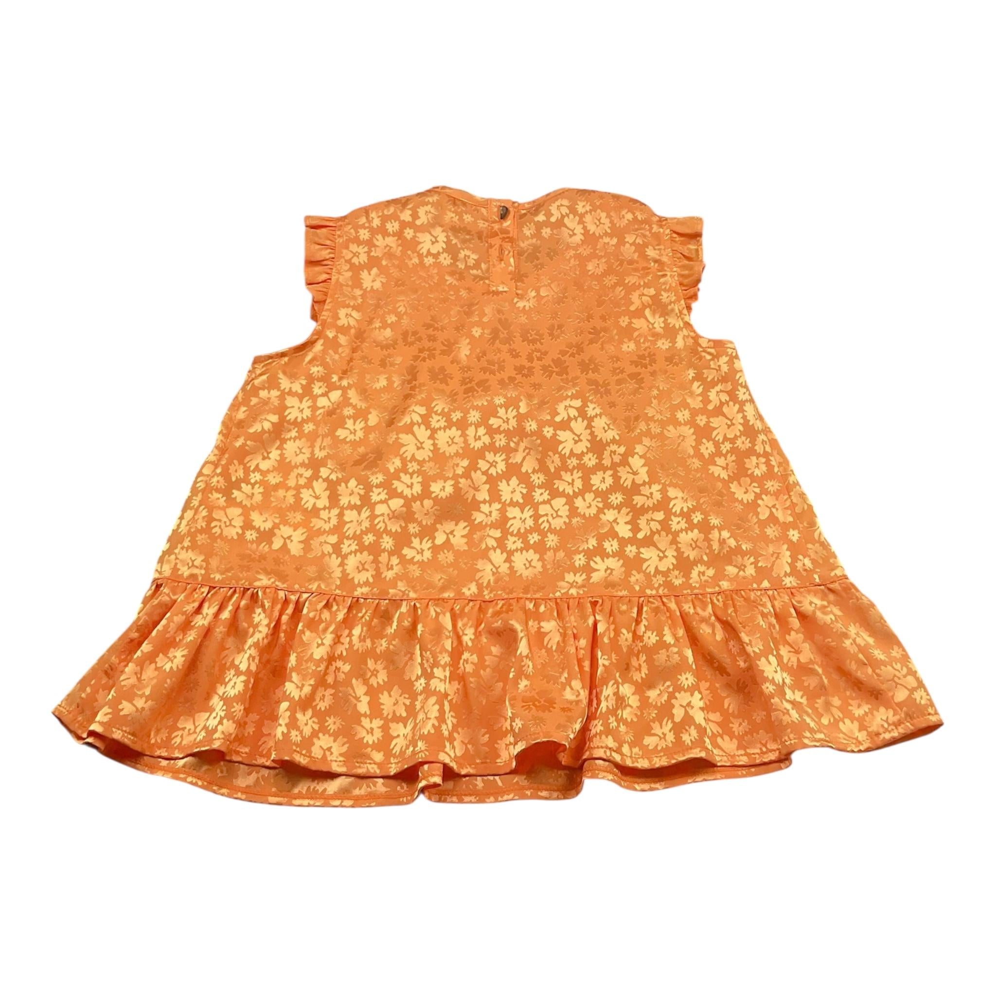 Caffe' D'Orzo Top Tinta Unita con Fantasia Giromanica per Bambina ZW5A12 ARANCIONE CAFFE' D'ORZO 