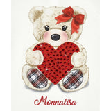 Monnalisa Shirt Tinta Unita con Stampa E Brillantini per Bambina 39D626J BIANCO MONNALISA 