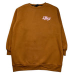 MARC ELLIS maxi felpa tinta unita girocollo con stampe Marrone per Bambina JMJMX00270 MARRONE MARC ELLIS 