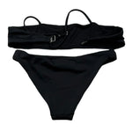 Dsquared2 Costume 2 Pezzi Fascia-Slip Tinta Unita per Bambina DQ0274 NERO DSQUARED2 