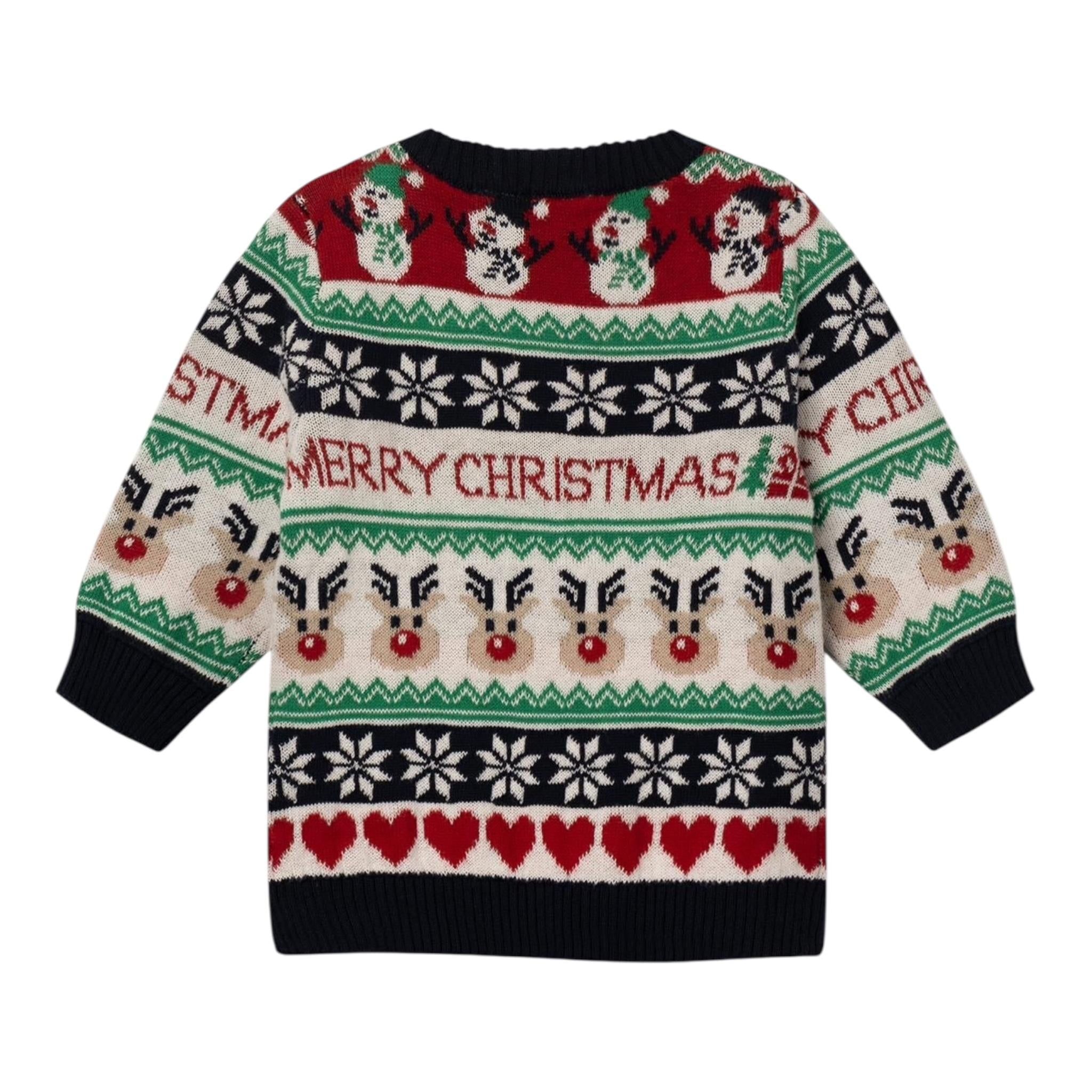 NAME IT maglia tinta unita con fantasia natale Bianco per Neonato 13222451 BIANCO NAME IT 