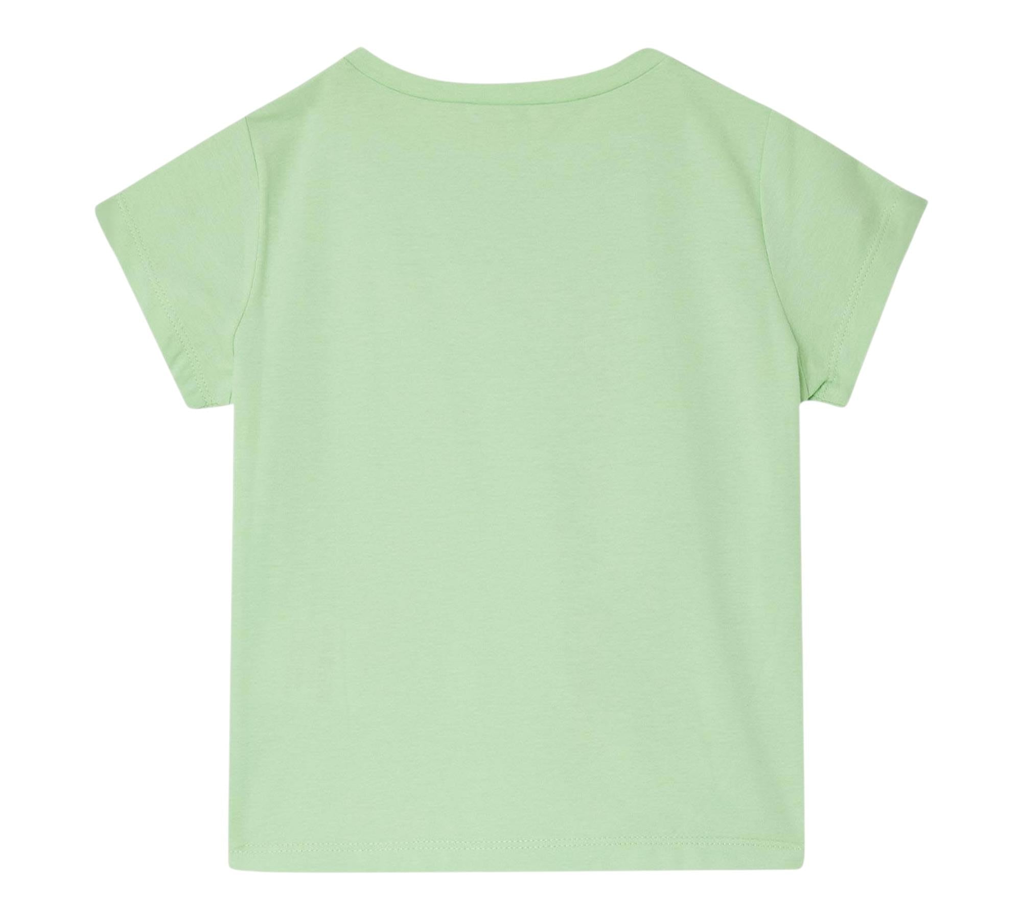 Liu Jo T-Shirt Girocollo Tinta Unita con Brillantini per Neonata KA5081NX VERDE LIU JO 