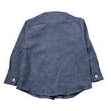 Manuel Ritz Camicia Manica Lunga Tinta Unita Collo Coreano per Neonato MR2493 BLU MANUEL RITZ 