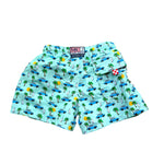 Saint Barth Costume Modello Boxer Tinta Unita con Stampa per Bambino SURFVOJAGE VERDE ACQUA SAINT BARTH 