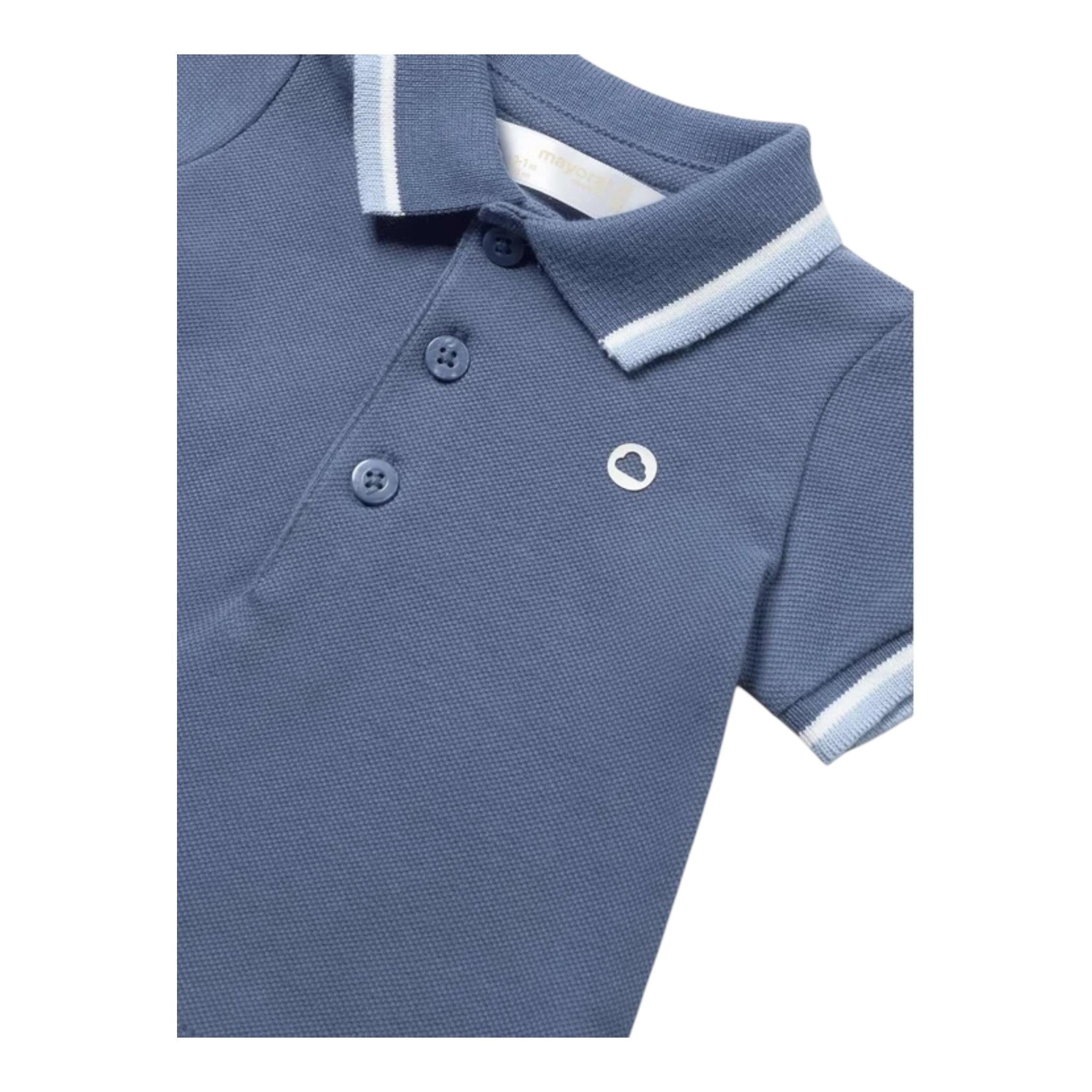 Mayoral Polo Mezza Manica Tinta Unita per Neonato 190X BLU MAYORAL 