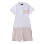 Sarabanda Completo 2 Pezzi T-Shirt-Bermuda per Neonato 0B160 BIANCO SARABANDA 