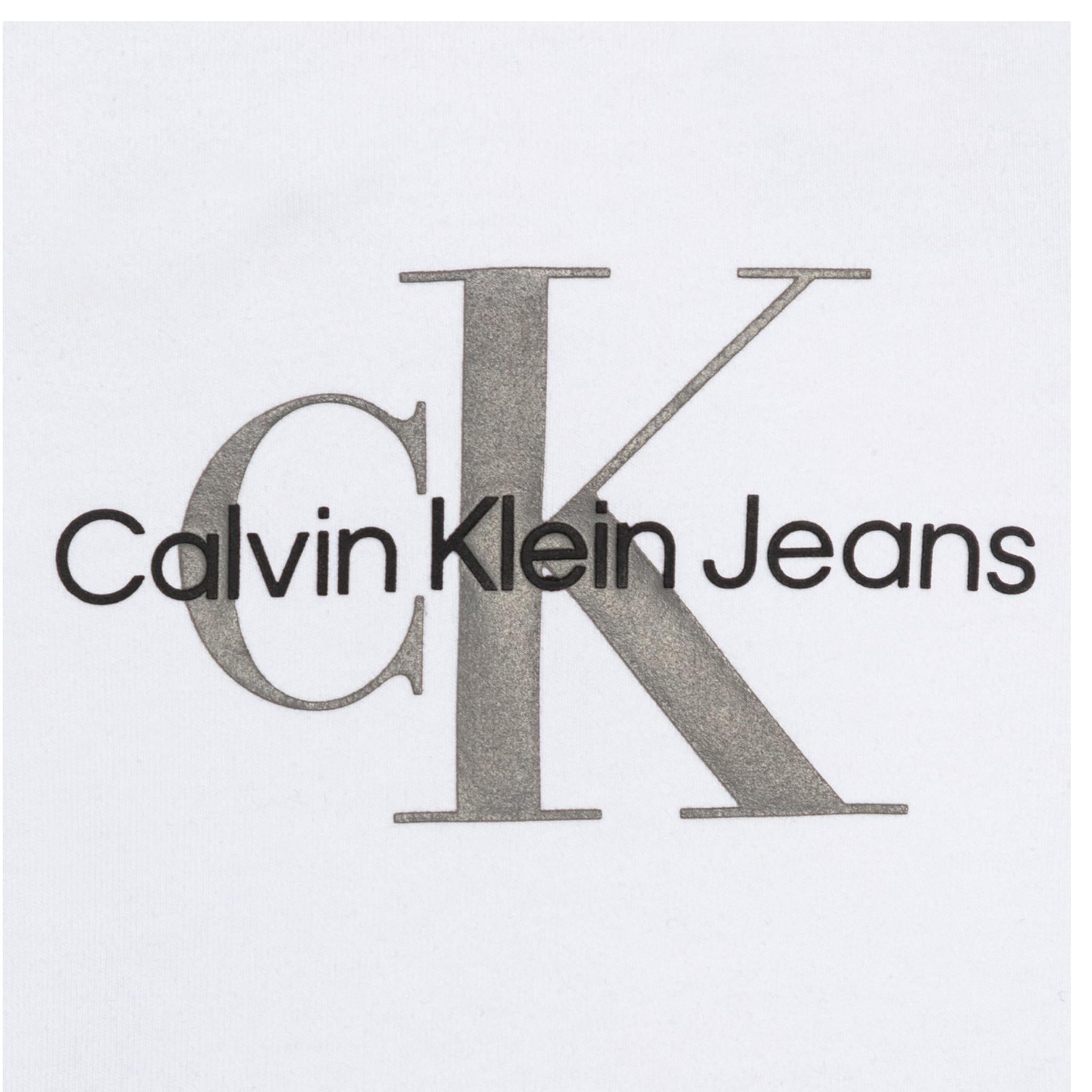 CALVIN KLEIN shirt girocollo tinta unita con stampa Bianco per Neonato IN0IN00005X BIANCO CALVIN KLEIN 