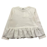 DIXIE shirt girocollo tinta unita con stampa in contrasto Bianco per Bambina ML37030G67 BIANCO DIXIE 