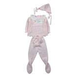 Mac Ilusio'N Completo 3 Pezzi Maglia-Ghettina-Cappello per Neonata 9614G ROSA MAC ILUSIO'N 