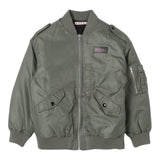 MISSONI giubbino tinta unita con zip e logo Verde per Bambino M01207 VERDE MISSONI 