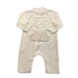 TEDDY E MINOU tutina tinta unita in velluto Bianco per Neonato I24TU039M0137 BIANCO TEDDY E MINOU 