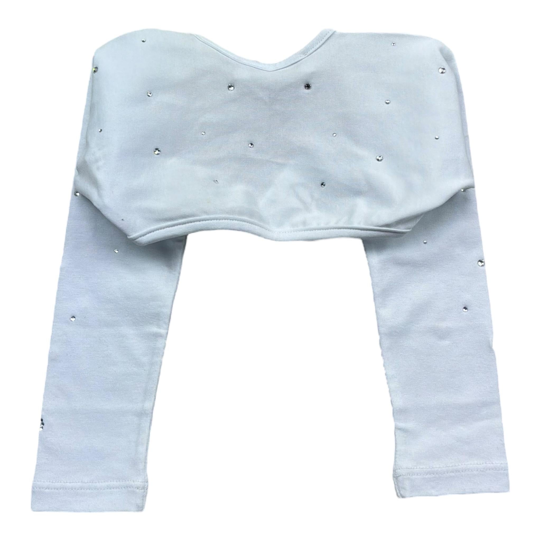 Petit Coprispalle Tinta Unita con Brillantini per Neonata S1213281S BIANCO PETIT 