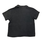 I'M Brian Camicia Mezza Manica Tinta Unita con Bottoni Nero per Neonato