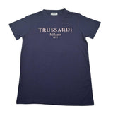 Trussardi T-Shirt Girocollo Tinta Unita con Stampa per Bambina TGP25004TS BLU TRUSSARDI 