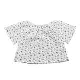 Petit Indi Camicia Tinta Unita con Stampa Fiori per Neonata SS25BK4035 BIANCO PETIT INDI 