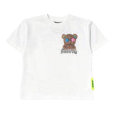 Barrow Kids T-Shirt Tinta Unita Girocollo Con Stampa Fronte E Retro Bianco Per Bambino