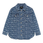 John Richmond Camicia In Denim Tinta Unita Logata per Bambina RGP25164CA BLU JOHN RICHMOND 