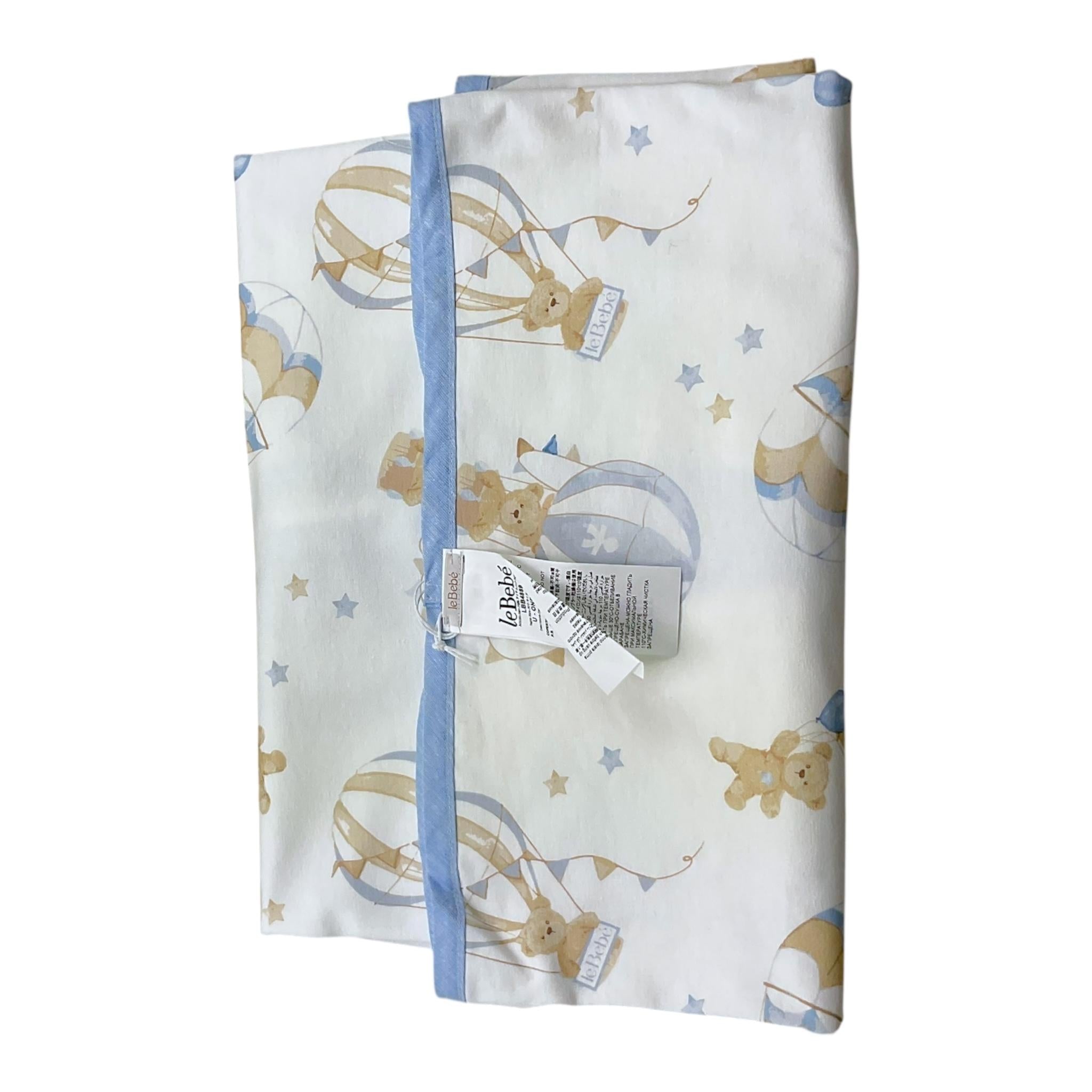 Le Bebe' Coperta Tinta Unita con Stampa per Neonato LBB48899 BIANCO LE BEBE' 