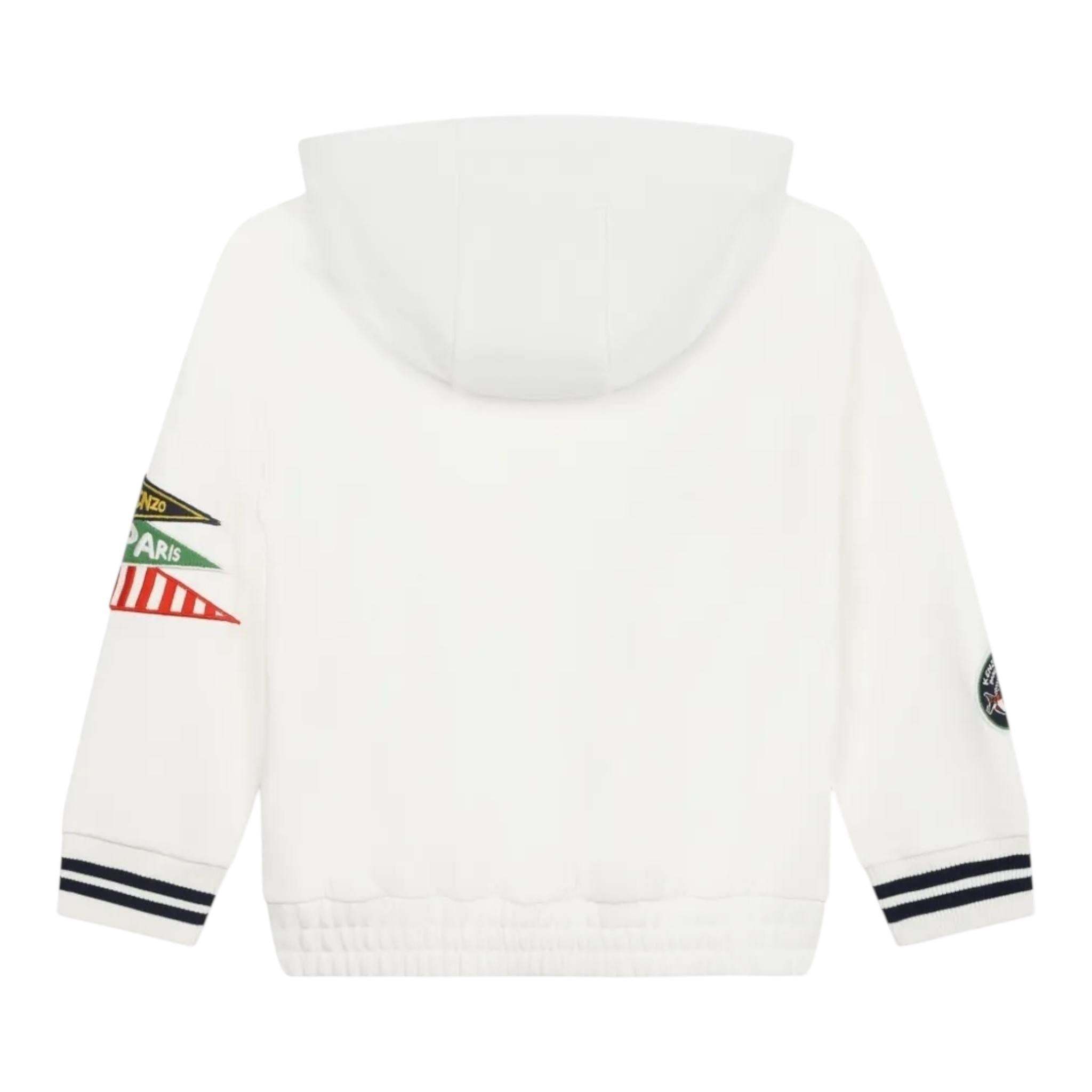 Kenzo Felpa Girocollo Tinta Unita con Stampa per Bambina K60243 BIANCO KENZO 
