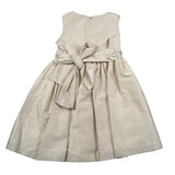 Pure Firenze Abito Giromanica Tinta Unita con Ricamii per Neonata PC01244 BEIGE PURE FIRENZE 