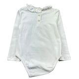 Le Bebe Body Manica Lunga Tinta Unita con Logo per Bambina LBG0462 BIANCO LE BEBE 