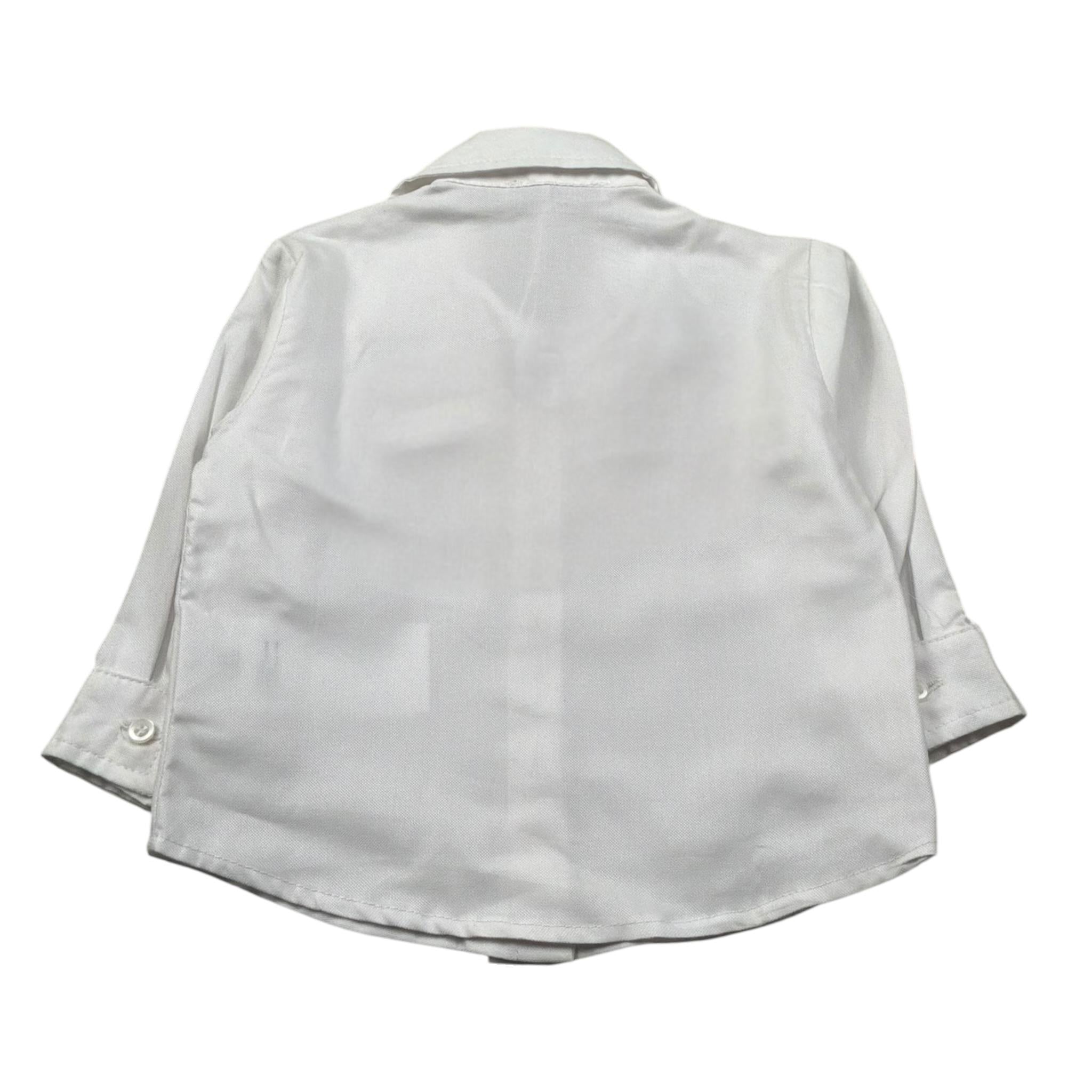 M+E' Camicia Manica Lunga Tint Unita Bianco per Bambino UE0448 BIANCO M+E' 
