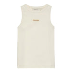 Calvin Klein Canotta Tinta Unita Giromanica con Stampa per Bambina IG0IG02871X PANNA CALVIN KLEIN 