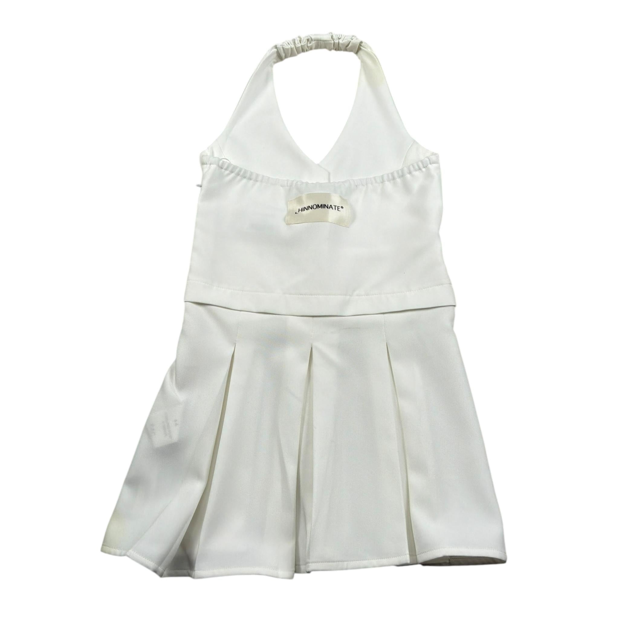 Hinnominate Abito Tinta Unita con Finto Gilet per Bambina 3646V00219 BIANCO HINNOMINATE 