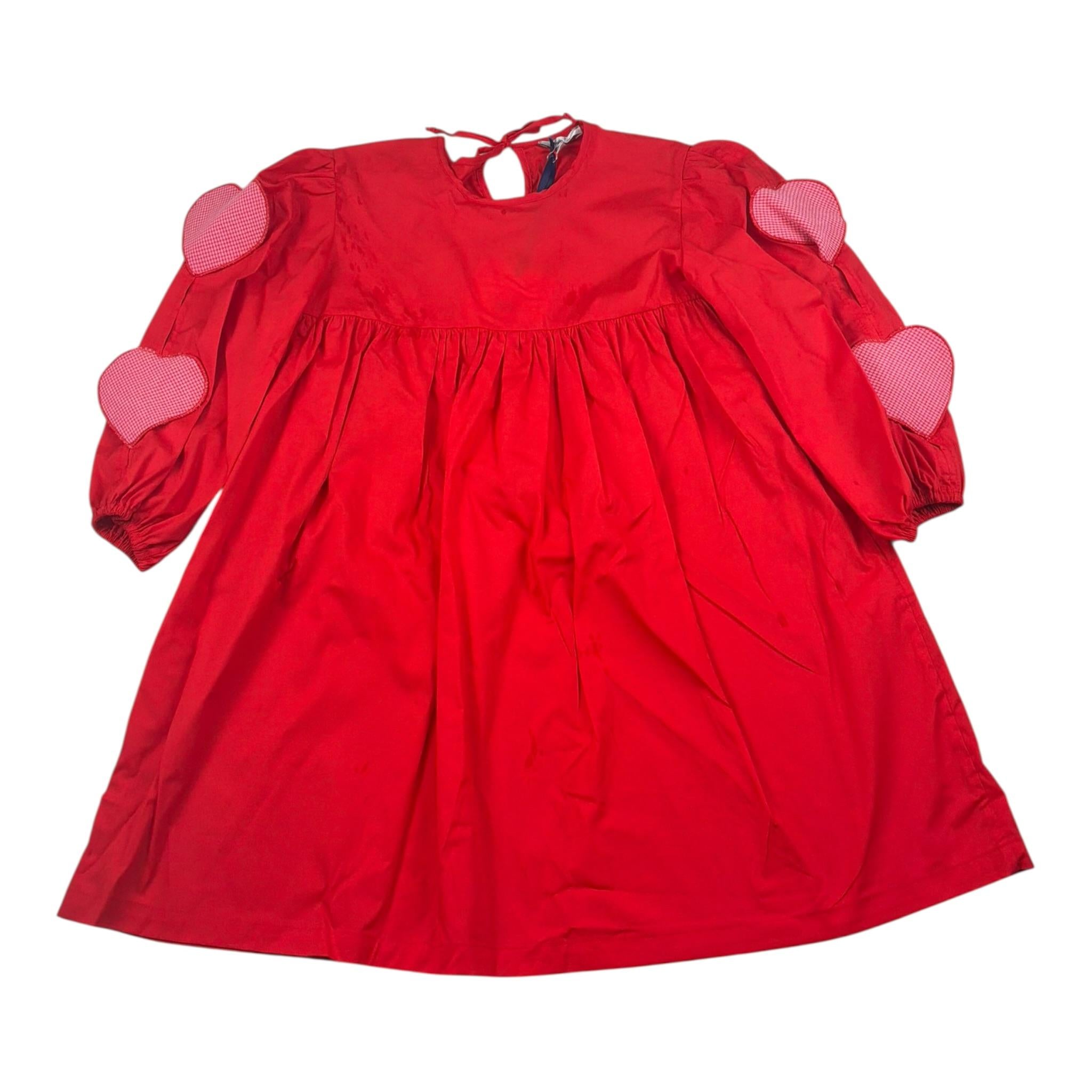 Piccola Ludo Abito Manica Lunga Tinta Unita per Bambina BS10WB082 ROSSO PICCOLA LUDO 