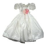 Monnalisa Abito Cerimonia Tinta Unita Mezza Manica per Bambina 77E900 BIANCO MONNALISA 