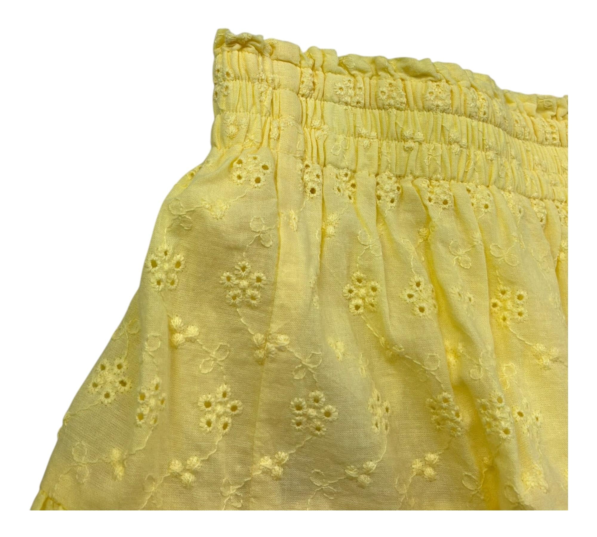 Saint Barth Gonna Tinta Unita con Elastico In Vita per Bambina EIV002002 GIALLO SAINT BARTH 