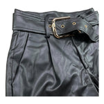 MARC ELLIS short tinta unita in ecopelle Nero per Bambina JMJSO00232 NERO MARC ELLIS 