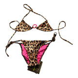 4Giveness Costume 2Pz Triangolo-Slip Fantasia Maculata Marrone Per Bambina