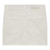 Calvin Klein Gonna Tinta Unita In Denim  Panna per Bambina